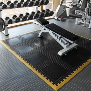 Rubber gym flooring