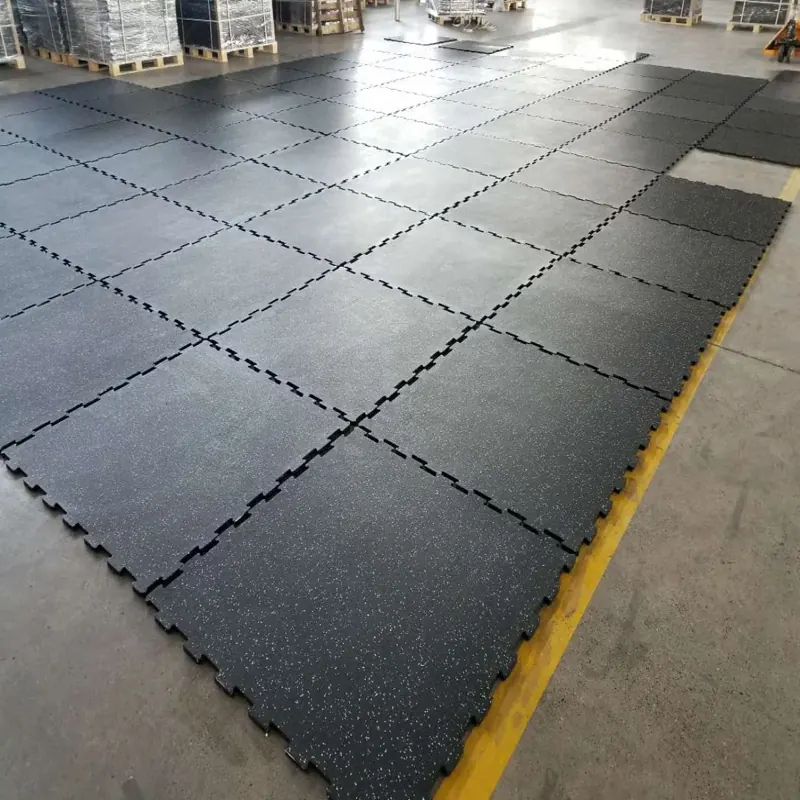 Modern gym featuring Rubber Flooring S5 tiles.