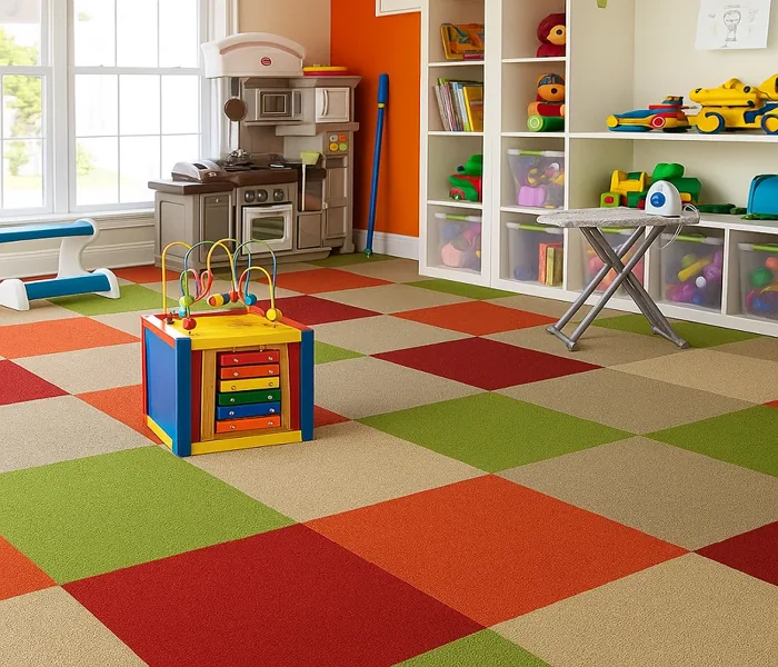 Rubber Tiles Child-Friendly Flooring