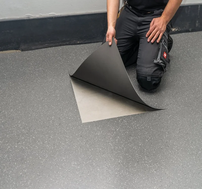 Installation Rubber sheet Flooring in Dubai