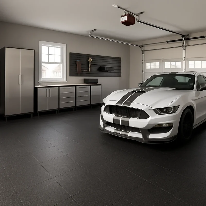 Slip-resistant rubber flooring for safe workouts