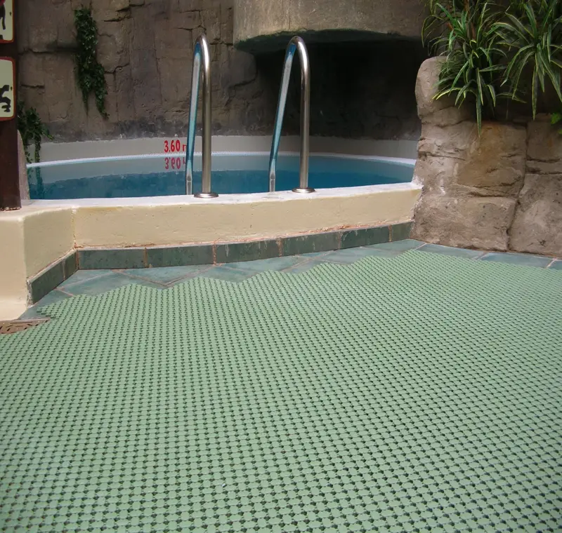 Non-slip ablution mat water-resistant